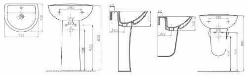 Safran Lavabo 45 55 Olculer