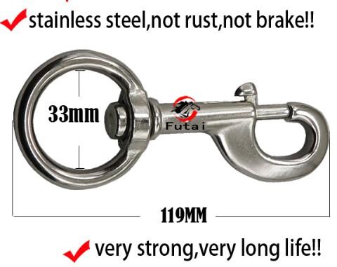 stainless steel swivel bolt snap for horse lead rope