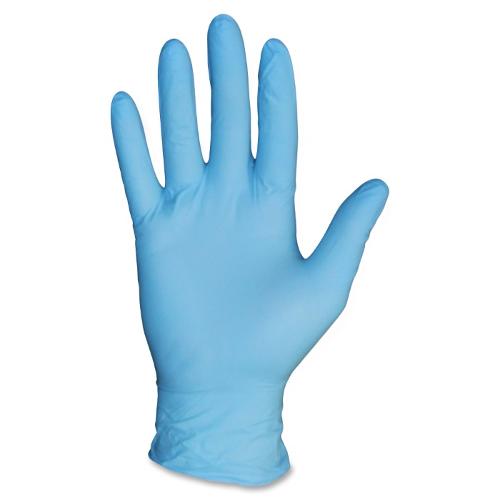 Blue nitrile gloves