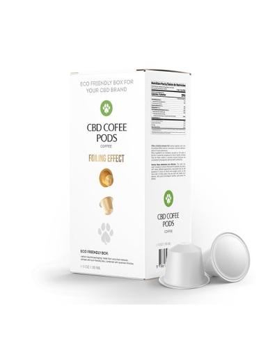 Свd coffe pods box square bottom shaped large size white eco-friendly