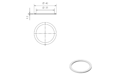 9918 Gasket for drain diameter 32 series 99