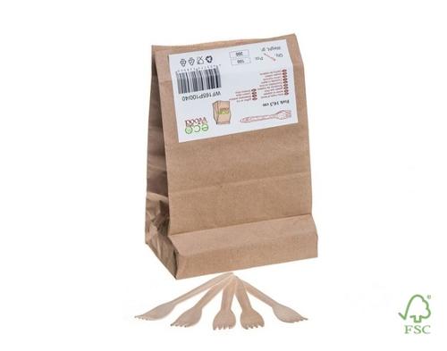 Set of 100 ECO-forks 160 mm in packaging