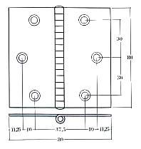 Nautical Sector Hinges / Hinges Naval Sector - Art. N / 8080 / IL