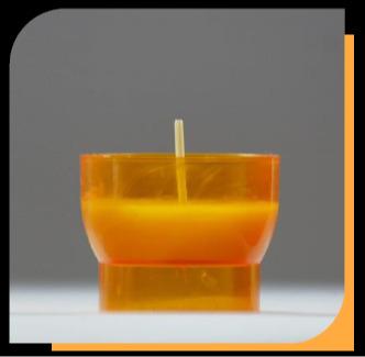 Orange church candles