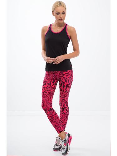 Amaranth leopard pattern leggings H006