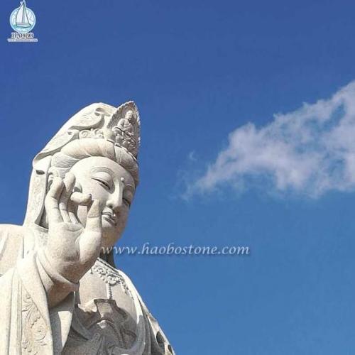 Natural Stone Granite Temple Buddha Carved Buddha Guanyin Statue