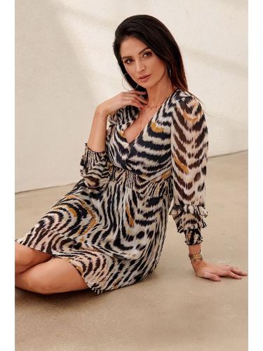 Beige animal print dress PR20012