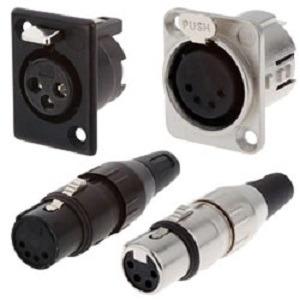 XLR Connectors - 4 Pin Sockets - Deltron Components