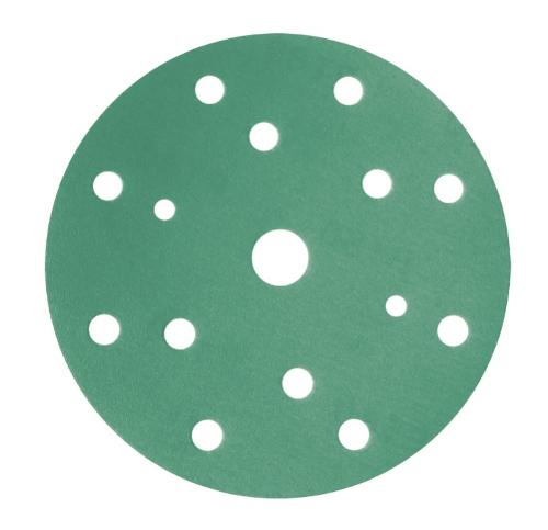 green sanding disc Ø 150mm - 15 holes P600 100p.