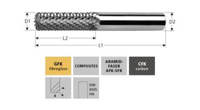 Milling Tools: for GFK/CFK