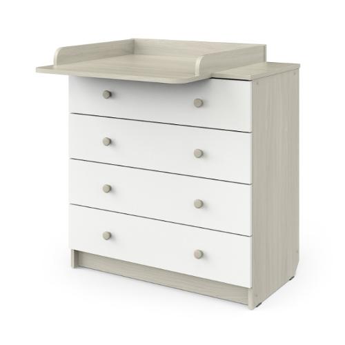 Baby changing table with chest of drawers