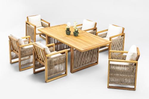 Gowoll Argos Wooden Garden Lounge Set Weatherproof Wooden Garden Furniture Set 6