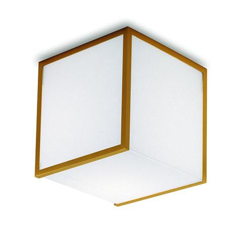 Glass cube ceiling light