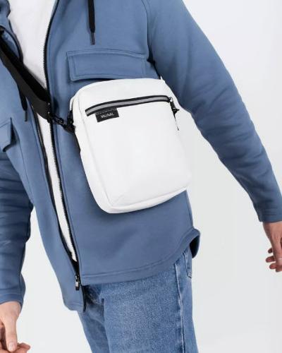 MESSENGER DOPP ECO-LEATHER WHITE