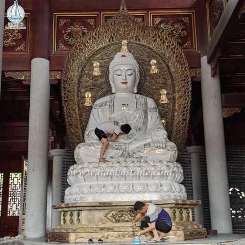 Natural Stone Granite Temple Buddha Carved Buddha Statue