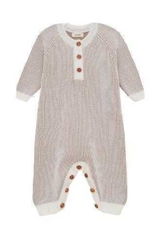 Rib knit jumpsuit Cream-cappuccino