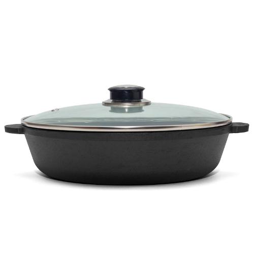 Cast iron frying pan with cast handles M2460U-6