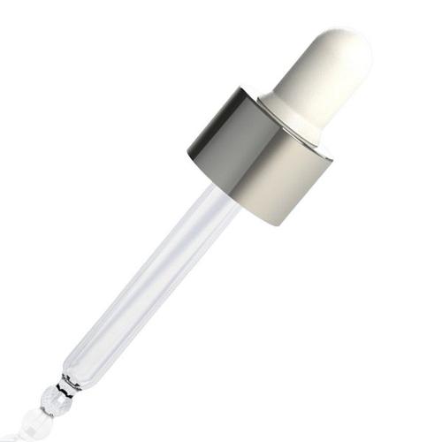   ALU Silver Day Assembled Dropper – 20 ml, White Teat