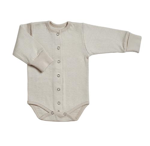 Openwork Cotton Bodysuit Beige