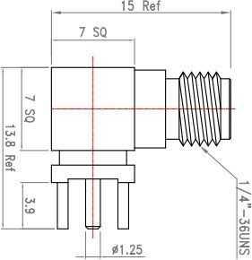 SMA female PCB Mount