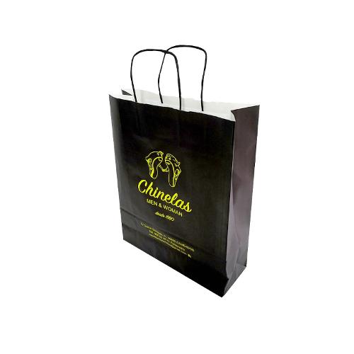 Kraft paper bag with twisted handle, economic range