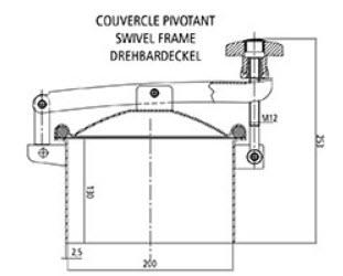 ROUND HATCH WITH CLAMO - Not suitable for pressure or vacuum 213 4311/50 VAL