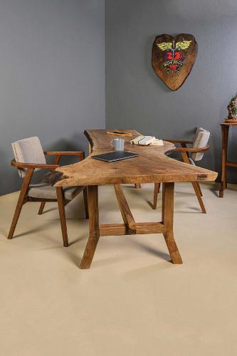 Billet walnut wood table