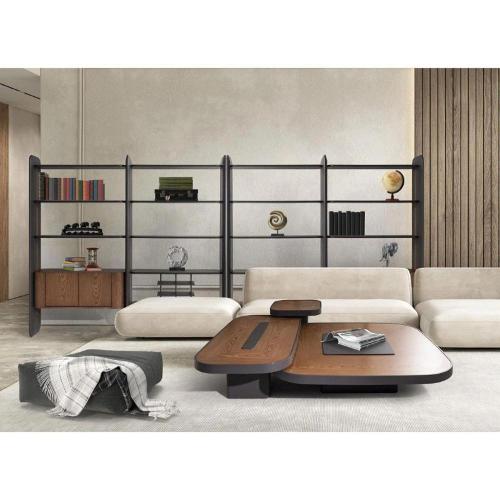 Coffee Table Rectangular Living Room Table Platinum Brown