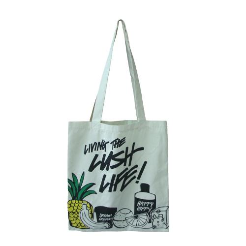 Ultra Durable Printed Canvas Custom Designed White Tote Bag