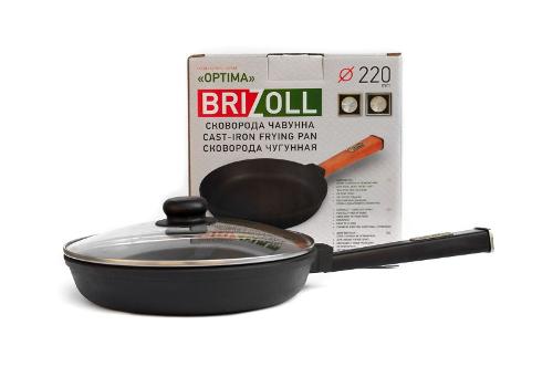 Cast iron pan with a lid Optima-Black 220 х 40 mm