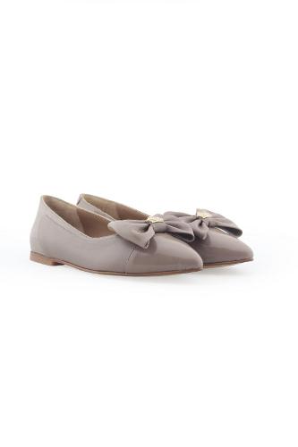 Mink Pointed Toe Genuine Leather Women's Ballet Shoes