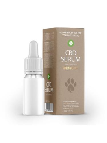 Свd serum box square bottom shaped small size kraft brown eco-friendly