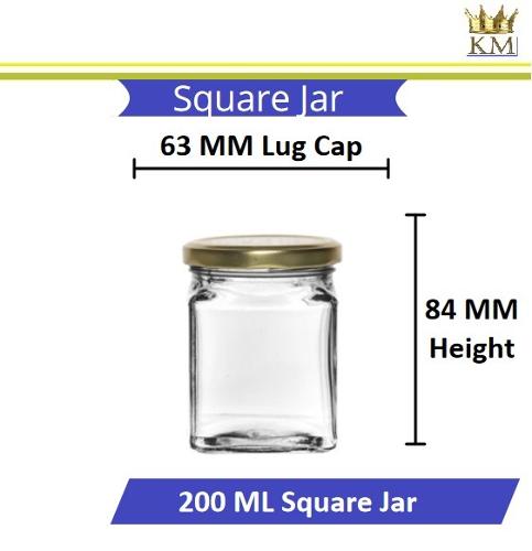 Square Jar Glass