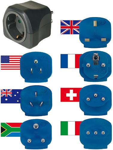 Travel plugs with 10A fuse