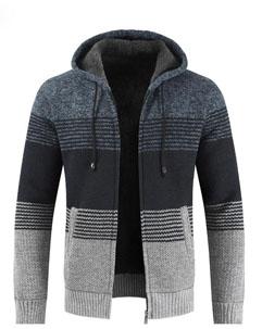 Men's Hooded Knitted Coat