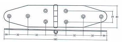 Nautical Sector Hinges / Hinges Naval Sector - Art. N / 18540 / IL