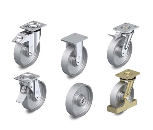 Cast iron wheels and castors