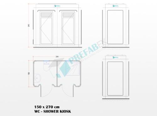 150x270 Shower & Toilet