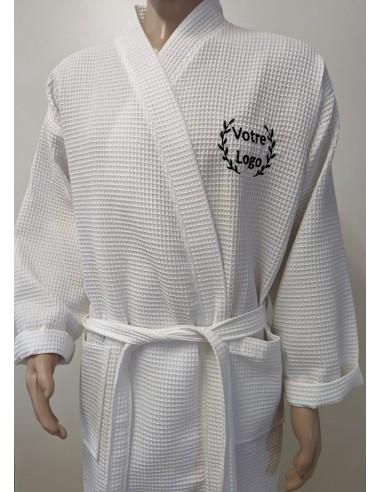 Cotton waffle bathrobe customized kimono with logo