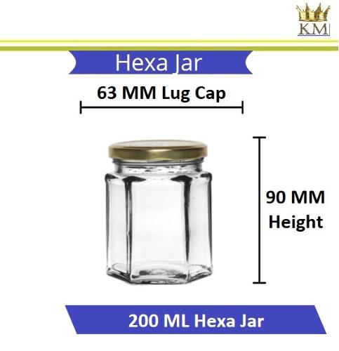 Hexa Glass Jar