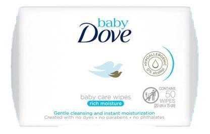 BABY DOVE WIPES SENSITIVE 50PC