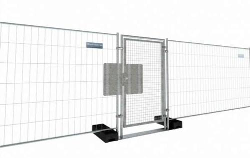 Mobile fence escape door