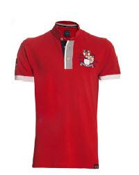 Polo T-shirt Red Black