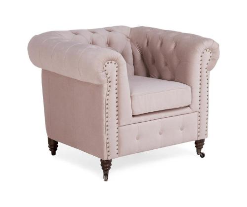 Armchair Chesterfield in rose jasmine, 94x86x80 cm