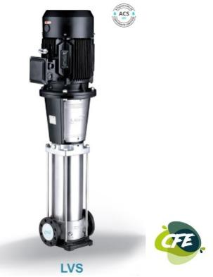 In-line vertical stainless steel multistage pump