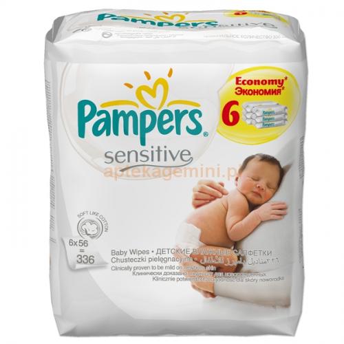 Pampers sensitive wet wipes 6×56 pieces