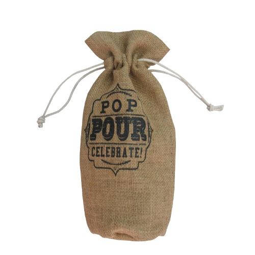 Premium Natural Jute Wine Carry Bag