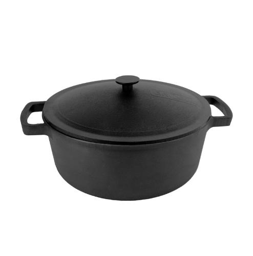 Cast iron pot of 6 liters with a cast iron lid