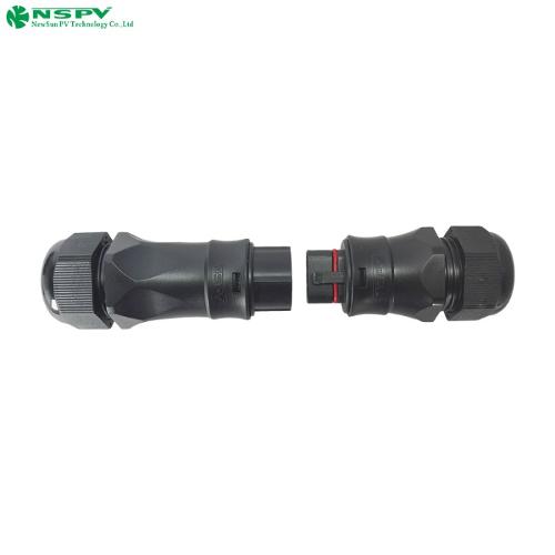 500V Solar AC 3 Cores Connector Cable Male To Cable Female