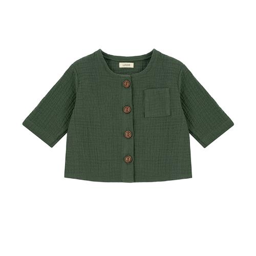 Muslin Long Sleeve Shirt Green